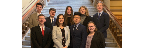 Council Members: Hayden Redelman is top row, second from the right