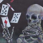 Skull and Cards Art by Matheny