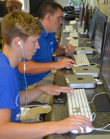 Students at computer