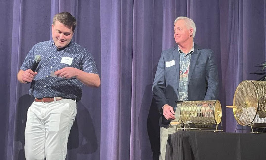 Bill Sahm at Raffle drawing